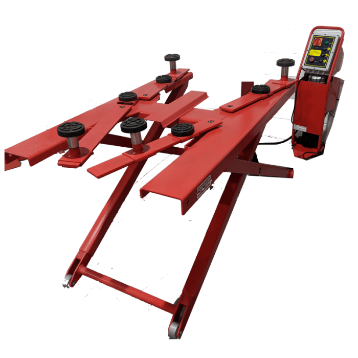 2.8 Tonne Portable Mid Rise Scissor Lift Long Wheelbase Version